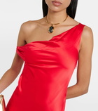 Staud Ashanti one-shoulder satin gown