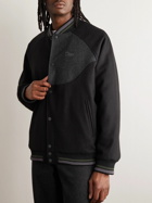 DIME - Letterman Logo-Embroidered Woven Jacket - Black