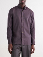 Brioni - Woven Cotton Shirt - Purple