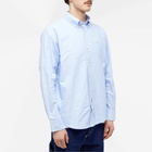 Men's AAPE Now Camo Silicon Badge Oxford Shirt in Blue