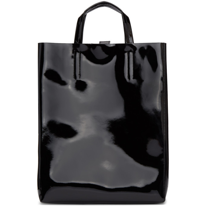 Acne Studios Black Baker Large Patent Leather Tote