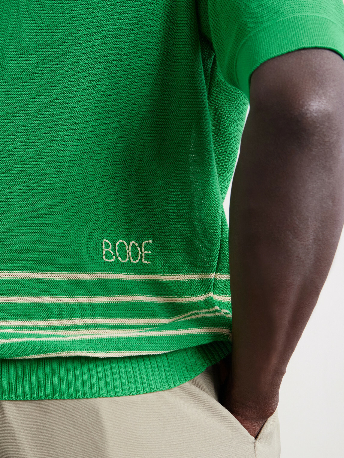 BODE - Bentgrass Striped Cotton Polo Shirt - Green