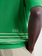 BODE - Bentgrass Striped Cotton Polo Shirt - Green