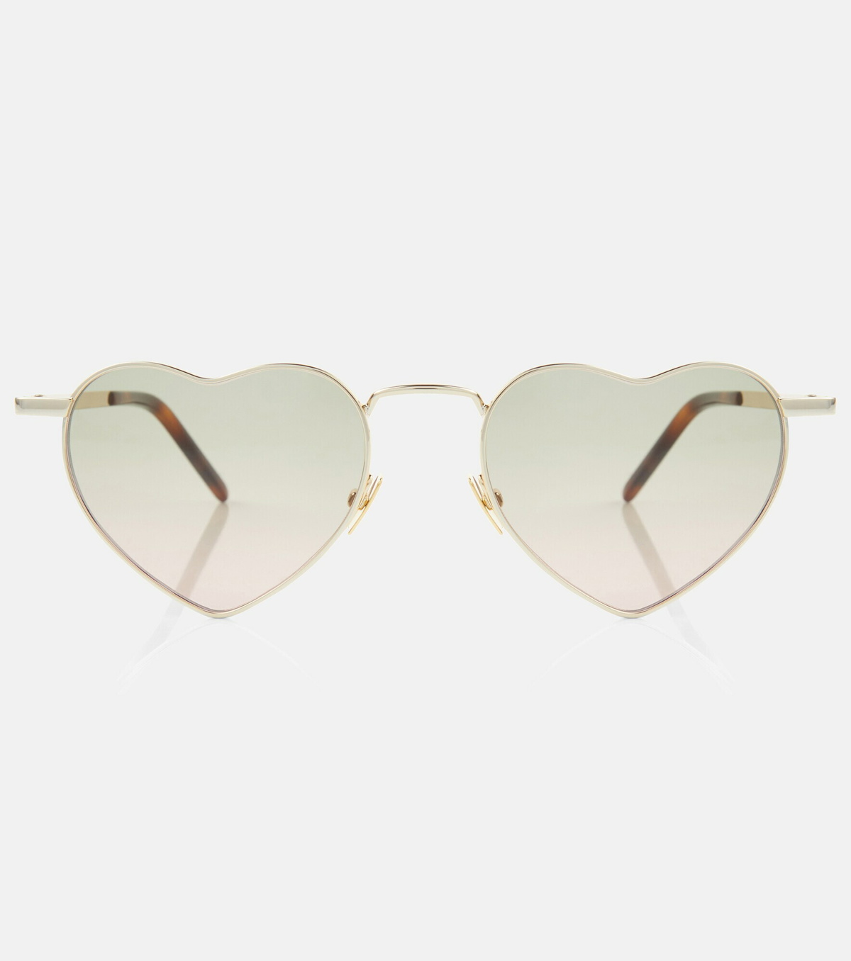 SL 301 Loulou Heart Shaped Sunglasses in Gold - Saint Laurent