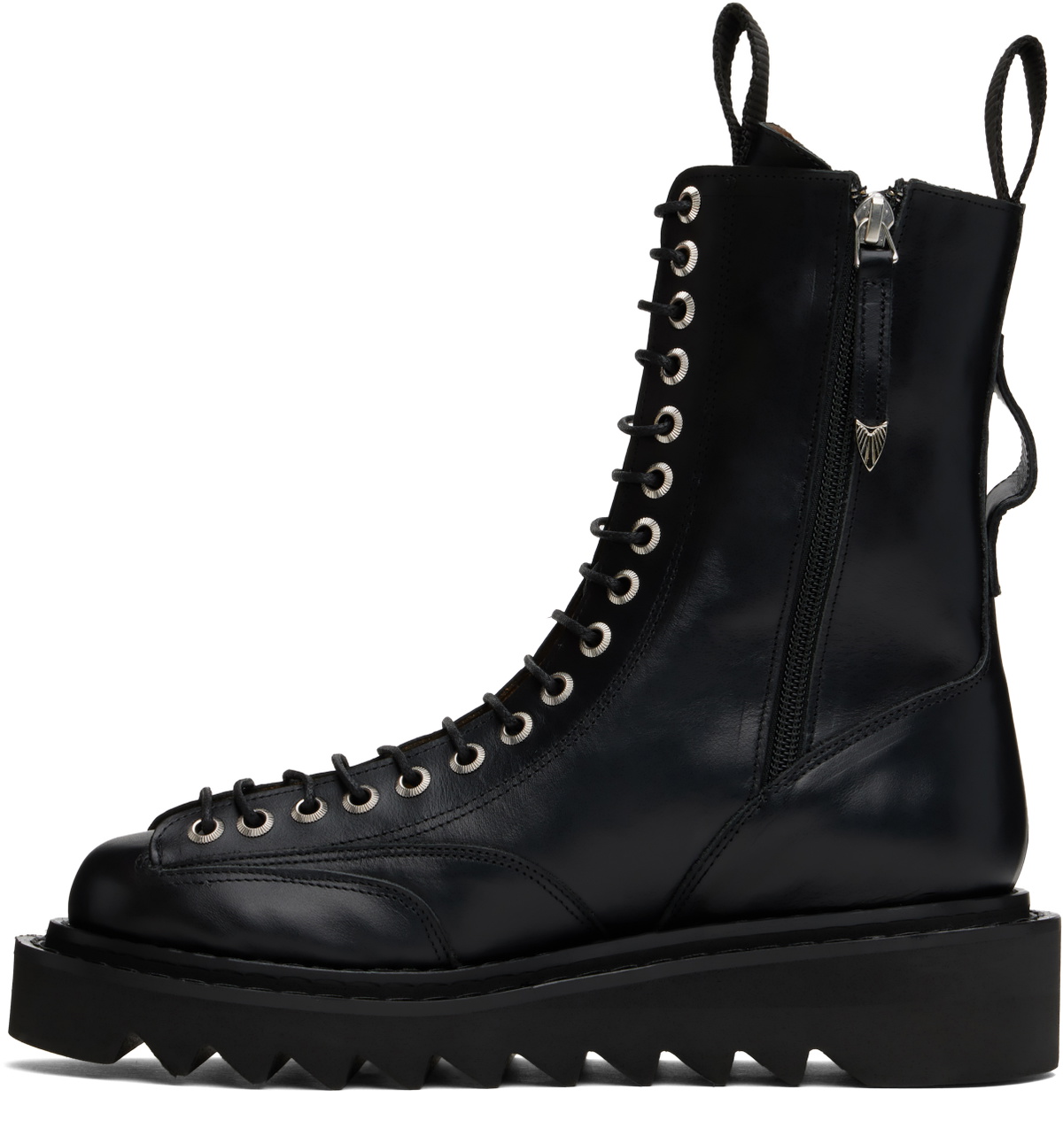 Toga Virilis Black Lace-Up Boots