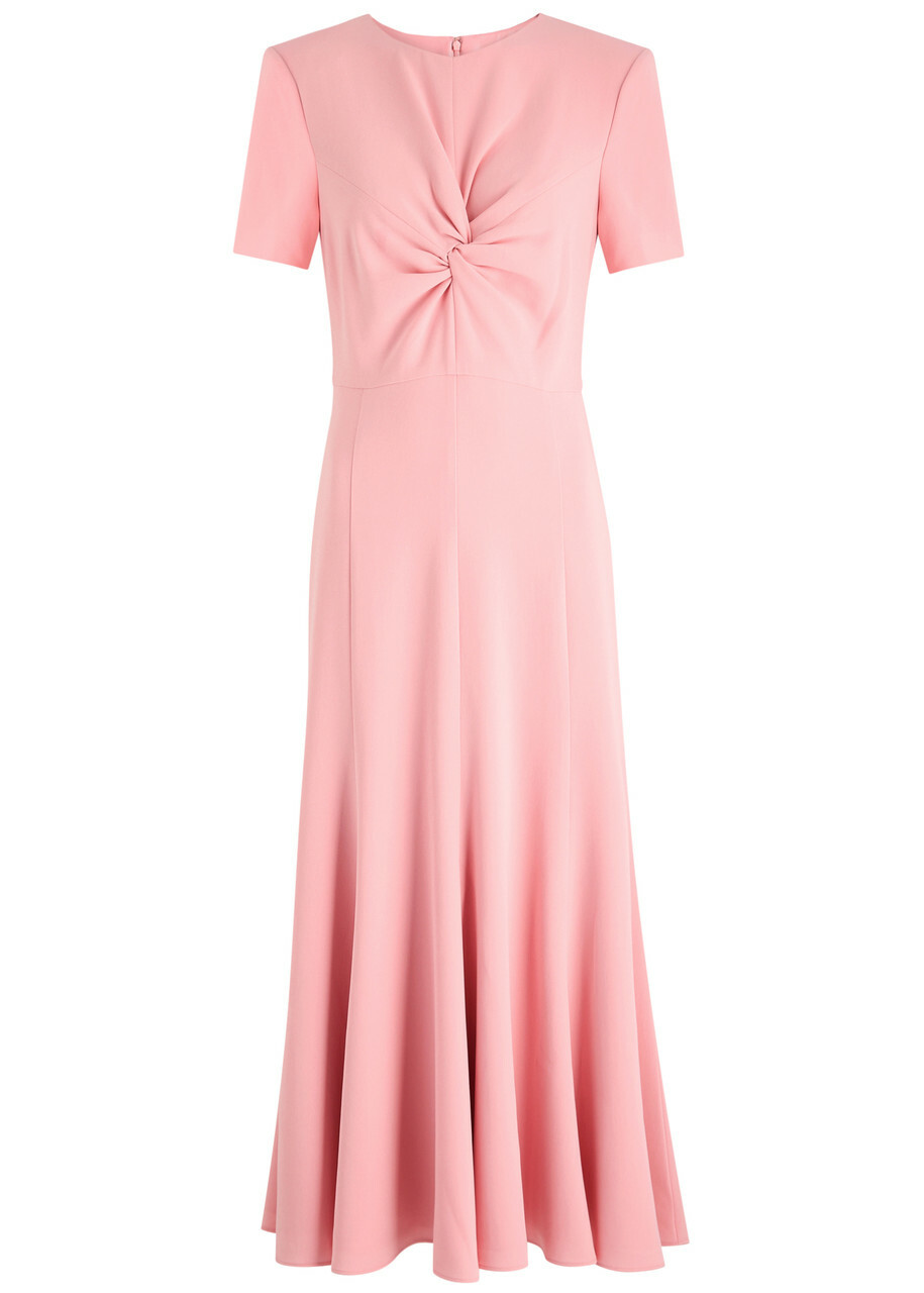 Roland Mouret Knotted Midi Dress Pink Roland Mouret