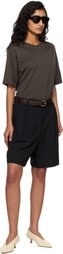 The Frankie Shop Brown Harper Soft Organic T-shirt
