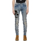 AMIRI Blue Varsity Patch Jeans