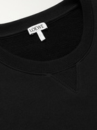LOEWE - Logo-Embroidered Cotton-Jersey Sweatshirt - Black