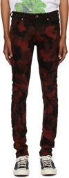 Ksubi Black & Red Van Winkle Slowburn Jeans