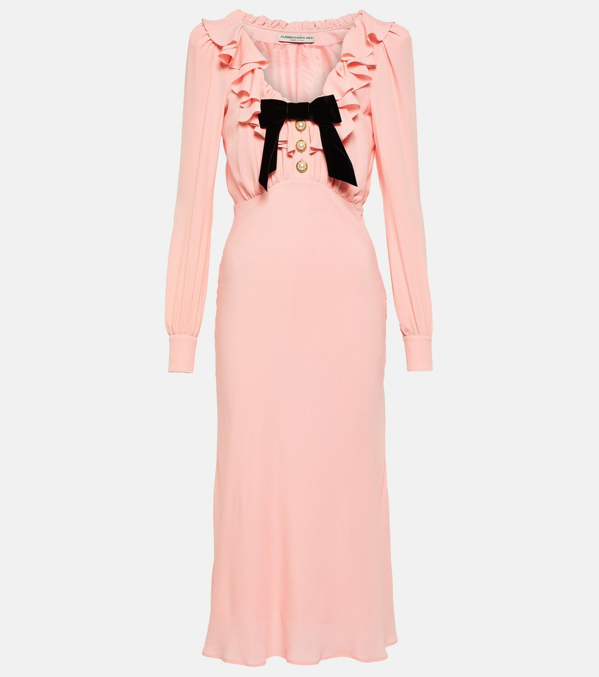 Alessandra Rich Embellished silk-blend midi dress Alessandra