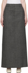 R2W Gray Arina Wool Maxi Skirt