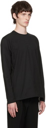 The Viridi-anne Black Embroidered Long Sleeve T-Shirt