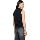 Diesel Black Chest Logo Print Tank Top