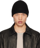 Rick Owens Black Porterville Ribbed Beanie