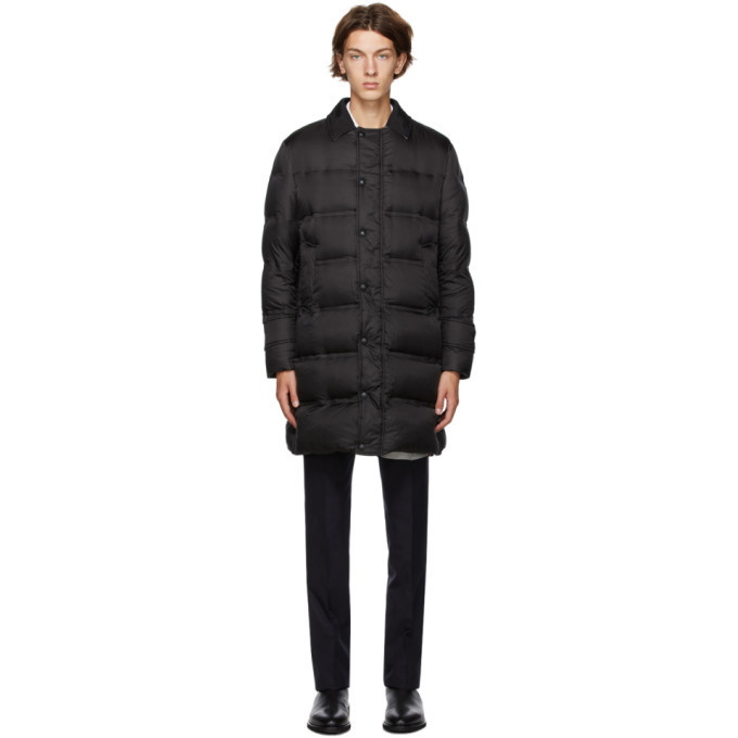 Photo: Thom Browne Black Down Bal Collar Overcoat