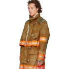 Calvin Klein 205W39NYC Brown Aged Fireman Coat