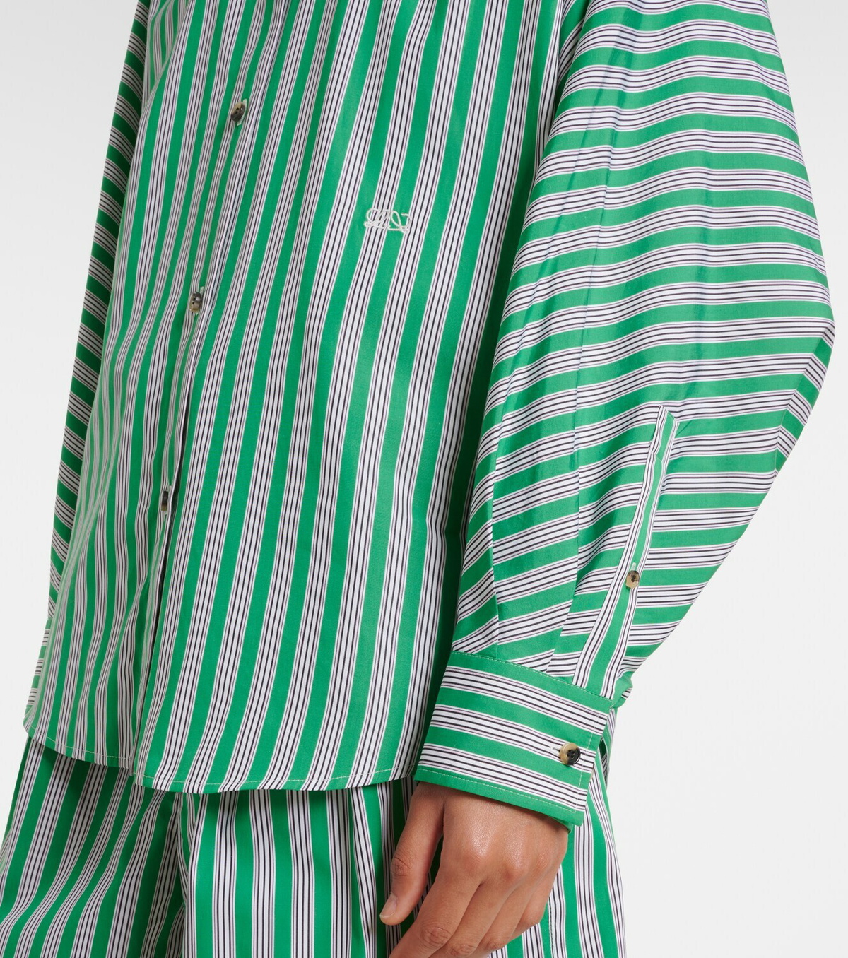 Loewe Double L striped cotton poplin shirt