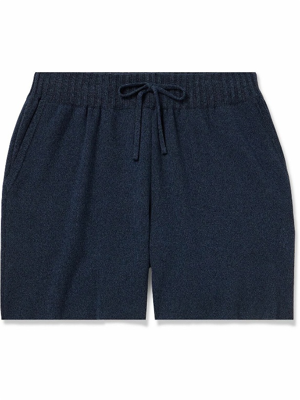 Photo: Stòffa - Straight-Leg Cotton Drawstring Shorts - Blue