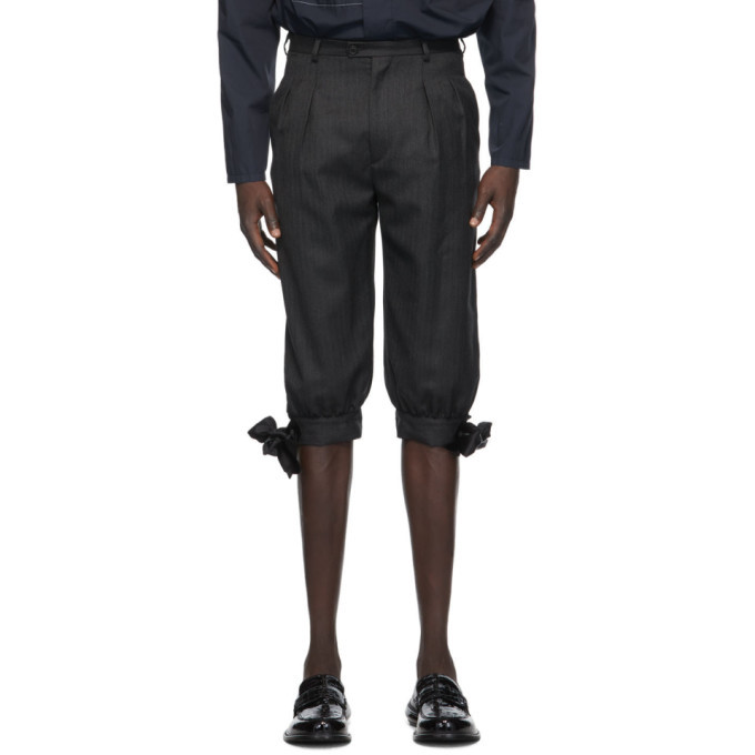 Maison Margiela Black Linen Bermuda Shorts