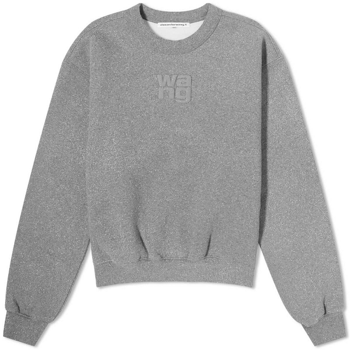 Photo: Alexander Wang Women's Glitter Essential Terry Sweater in Grey