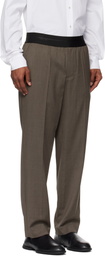 Helmut Lang Brown Tapered Pull-On Trousers