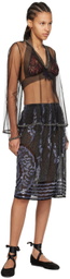 Bode Black Hyatt Midi Skirt