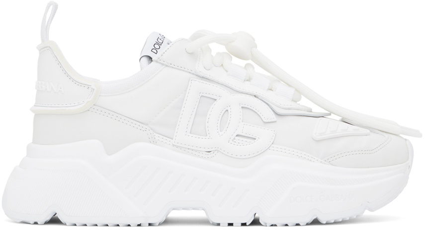 Dolce & Gabbana White Black Graffiti Daymaster Sneakers Shoes main image 0