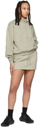 Essentials Green Fleece Miniskirt