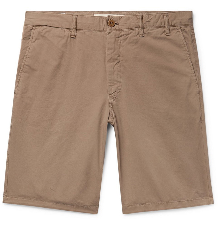 Photo: Norse Projects - Aros Slim-Fit Garment-Dyed Cotton-Twill Shorts - Beige