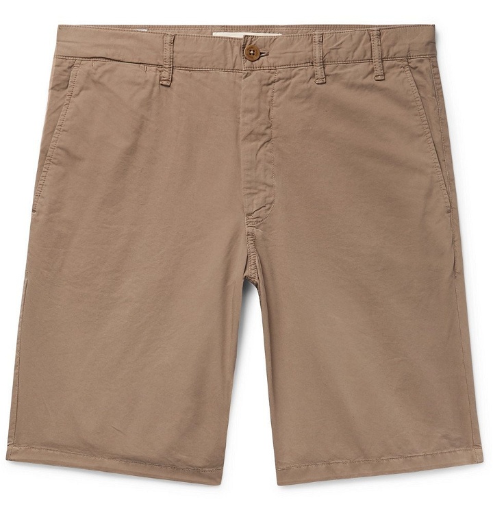 Photo: Norse Projects - Aros Slim-Fit Garment-Dyed Cotton-Twill Shorts - Beige