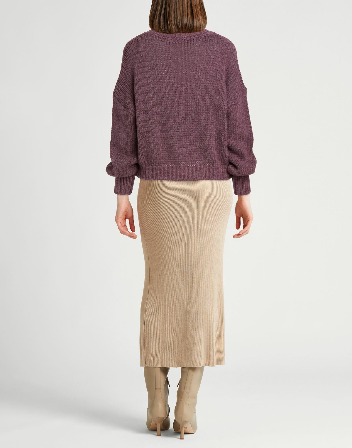 Roberto Collina Womens Turtleneck Plum