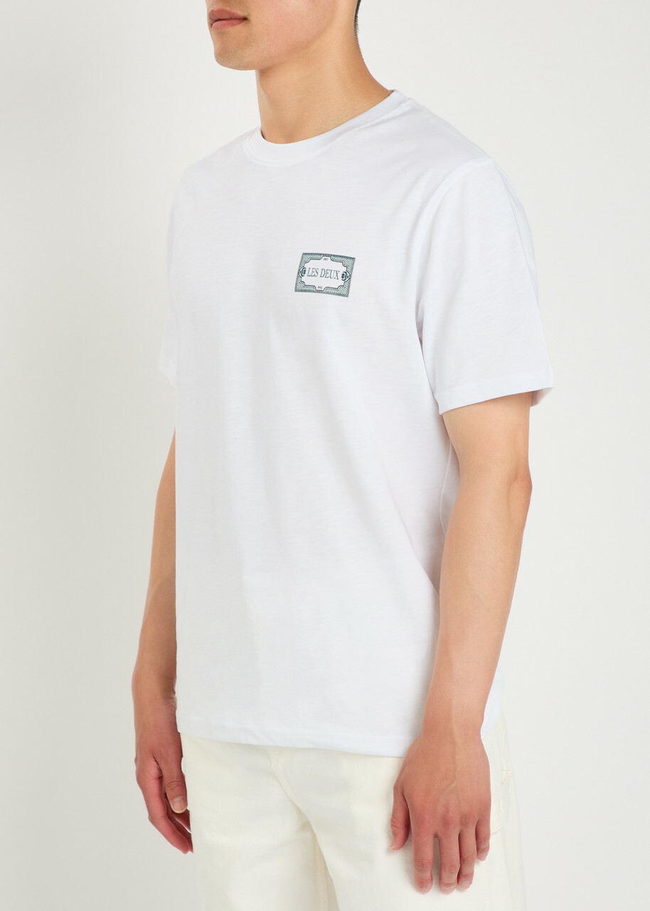 Les Deux Italian Logo-print Cotton T-shirt White