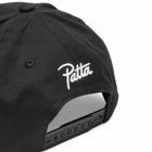 Patta Men's Arc Logo Snapback Cap in Black 