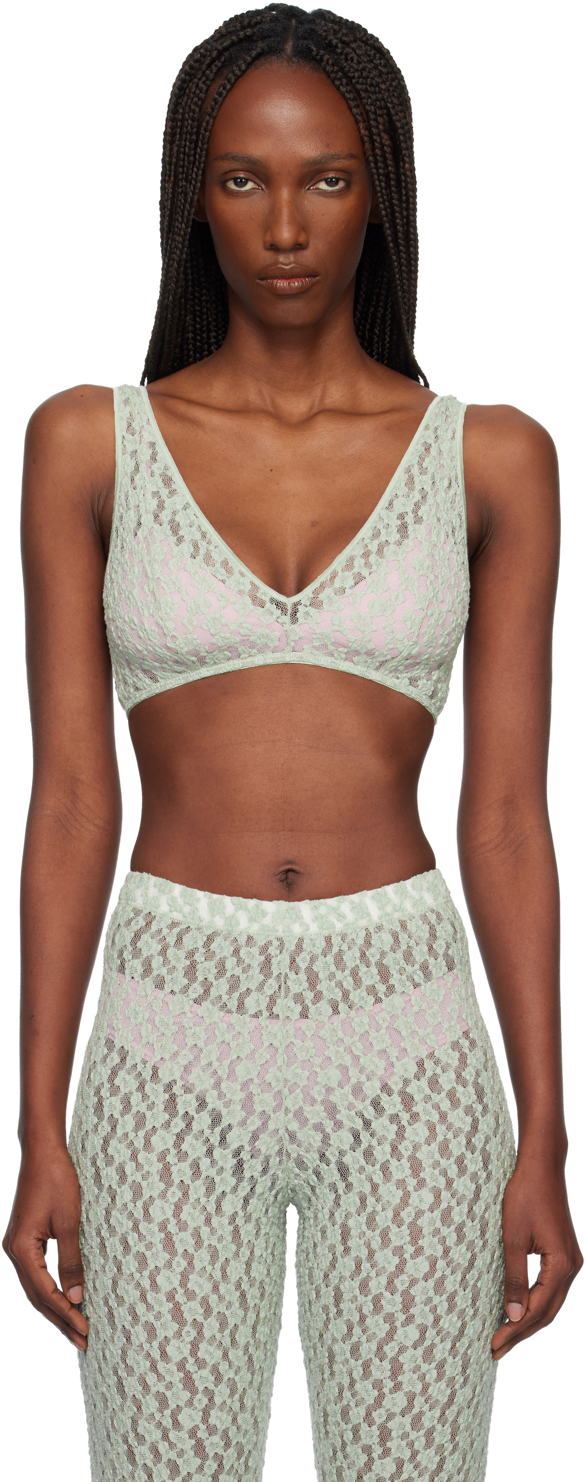 Baserange Green Crescent Bralette