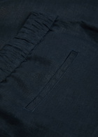 Che Tapered-leg Cropped Linen Trousers Navy