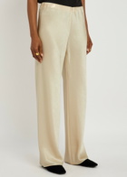 Vince Fluid Satin Bias Trousers Ivory