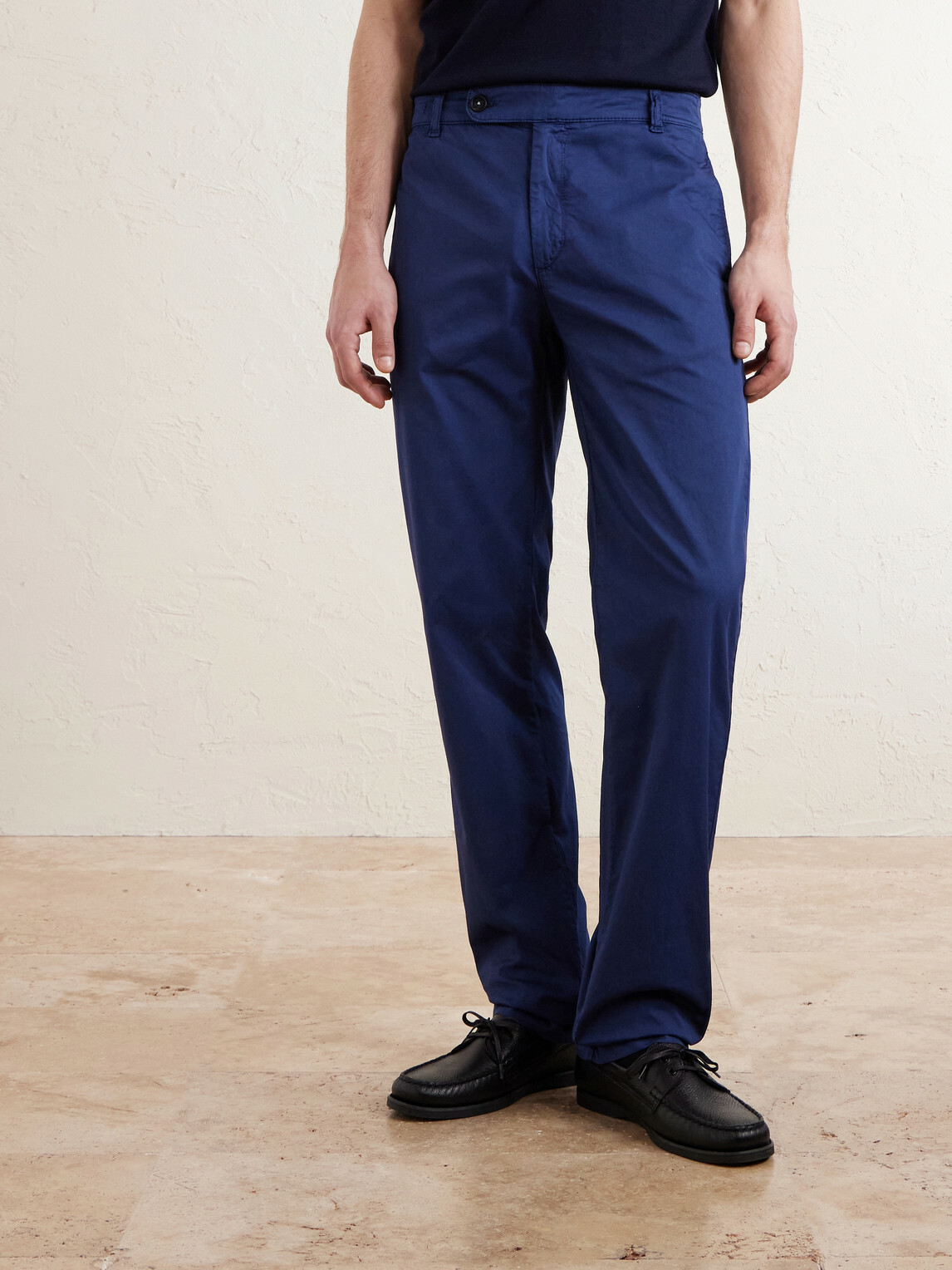 Massimo Alba - Straight-Leg Cotton-Blend Trousers - Blue