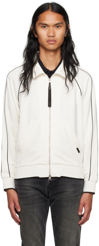 Photo: TOM FORD White Piping Track Jacket