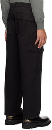 Moschino Black Embroidered Cargo Pants