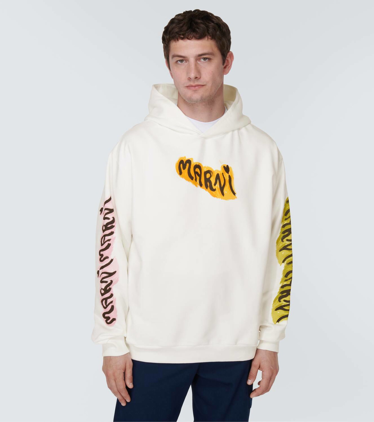 【MARNI】 Printed cotton jersey hoodie Marni Printed cotton jersey hoodie Marni