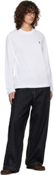 AMI Paris White Ami de Coeur Long Sleeves T-shirt