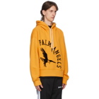 Palm Angels Yellow College Eagle Hoodie