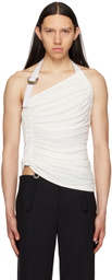 Dion Lee White Gathered Tank Top