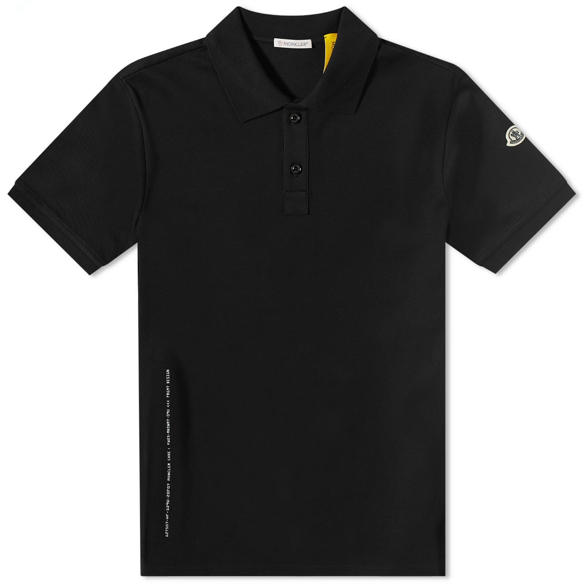 Moncler Men's Genius x Fragment Short Sleeve Polo Shirt in Black Moncler
