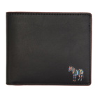 PS by Paul Smith Black and Purple Zebra Bifold Wallet