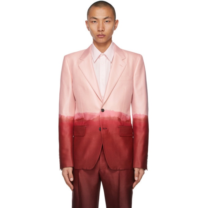 Photo: Alexander McQueen Pink Dip Dye Printed Blazer
