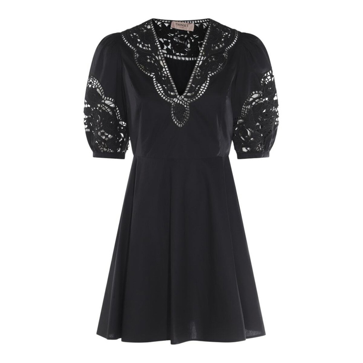 Photo: TwinSet Black Cotton Mini Dress
