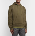 Jacquemus - Layered Fleece-Back Cotton-Blend Jersey Hoodie - Green