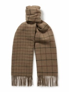 Loro Piana - Double Belt Fringed Checked Cashmere Scarf